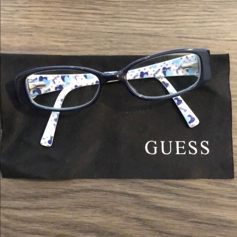 Little girls guess with bow eyeglass frames